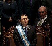 Gvatemalos prezidentu prisaikdintas Jimmy Moralesas