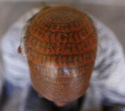 Žemiausios kastos induistai garbinantys dievą Ramą savo kūną puo&scaron;ia tatuiruotėmis