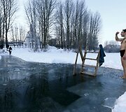 Stačiatikiai &scaron;venčia Kristaus krik&scaron;to &scaron;ventę