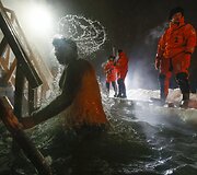 Stačiatikiai &scaron;venčia Kristaus krik&scaron;to &scaron;ventę