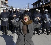 Protestuotoja Graikijoje