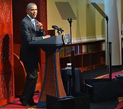 Barackas Obama JAV mečetėje