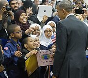 Barackas Obama JAV mečetėje