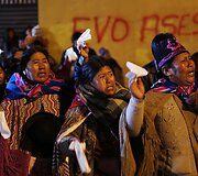 Laidojamos riau&scaron;ių aukos Bolivijoje