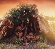 Australijos aborigenų vaikų ir besilaukiančiųjų fotosesija