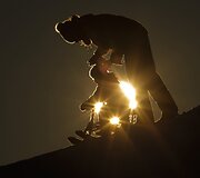 Moteris su vaiku Sankt Peterburge