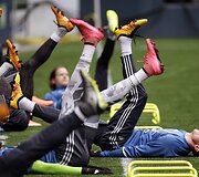Futbolo treniruotė Sietle