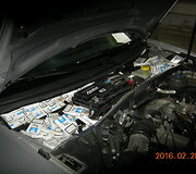 Automobilyje slėptos kontrabandinės cigaretės