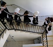 Aklųjų ir silpnaregių mokykloje Palestinoje vaikai mokomi pasitelkiant muziką