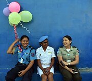 Policininkės i&scaron; Nepalo, Madagaskaro ir Kolumbijos misijoje Haityje
