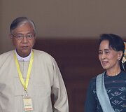 Mianmaro prezidentu i&scaron;rinktas Aung San Suu Kyi artimas patikėtinis