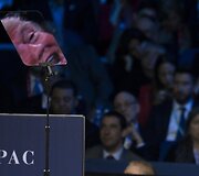 Donaldas Trumpas proizraelieti&scaron;kos JAV lobistinės organizacijos AIPAC konferencijoje Va&scaron;ingtone