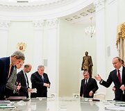 Rusijos prezidento Vladimiro Putino susitikimas su JAV valstybės sekretoriumi Johnu Kerry