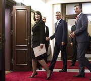 Kosovo ekspremjeras Thaci prisaikdintas &scaron;alies prezidentu