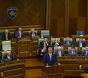 Kosovo ekspremjeras Thaci prisaikdintas &scaron;alies prezidentu