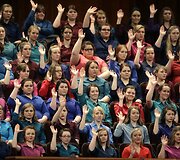 Mormonų bažnyčios konferencija Solt Leik Sityje