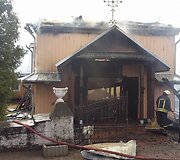 Gaisras Ceikinių kaimo &Scaron;vč. Mergelės Marijos vardo bažnyčioje