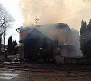 Gaisras Ceikinių kaimo &Scaron;vč. Mergelės Marijos vardo bažnyčioje