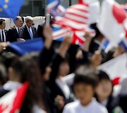 Kerry ir kiti Didžiojo septyneto diplomatijos vadovai aplankė Hiro&scaron;imos taikos parką