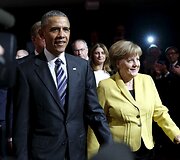 Barackas Obama ir Angela Merkel