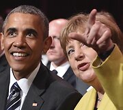Barackas Obama ir Angela Merkel