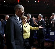 Barackas Obama ir Angela Merkel
