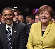 Barackas Obama ir Angela Merkel
