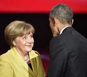 Barackas Obama ir Angela Merkel