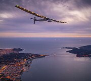 Vien saulės energija varomo lėktuvo skrydis San Franciske