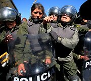 Žmonių su negalia protestas Bolivijoje
