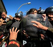 Žmonių su negalia protestas Bolivijoje