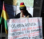 Žmonių su negalia protestas Bolivijoje