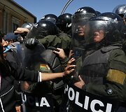 Žmonių su negalia protestas Bolivijoje