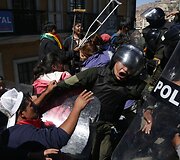 Žmonių su negalia protestas Bolivijoje