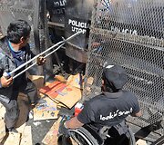 Žmonių su negalia protestas Bolivijoje