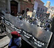 Žmonių su negalia protestas Bolivijoje