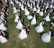 Masinė vestuvių ceremonija Kinijoje
