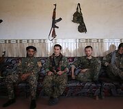 Su &bdquo;Islamo valstybe&ldquo; Irake kovojantis Sindžaro pasiprie&scaron;inimo būrys