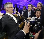 &bdquo;Volkswagen&ldquo; vodovas Michaelas Hornas Los Andželo automobilių parodoje