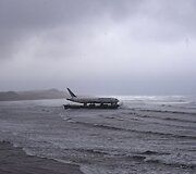 Boeing 767 lėktuvas prie Airijos pakrantės, kur bus paverstas vie&scaron;bučiu