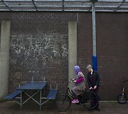 Pabėgėliai ir migrantai Nyderlanduose apgyvendinti buvusio kalėjimo patalpose