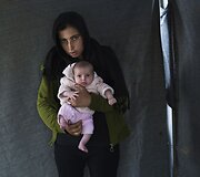 Idomeni pabėgėlių stovykloje gimę kūdikiai