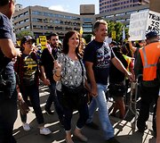 Donaldo Trumpo rinkimų kampanijos renginio metu vykę protestai
