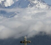 Alpėse esantis Monblanas &ndash; auk&scaron;čiausias Vakarų Europos kalnas