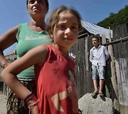 Berevoe&scaron;čio romų rajono Gemeče&scaron;čio gyventojai