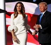 JAV respublikonų suvažiavime Trumpas pristatė savo žmoną Melanią