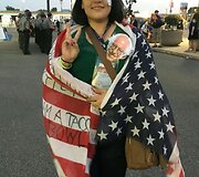 Bernie Sandersą palaikantys amerikiečiai Filadelfijoje