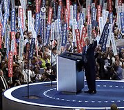 Billas Clintonas demokratų partijos suvažiavime Filadelfijoje