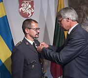 Naujojo &Scaron;vedijos gynybos ata&scaron;ė Lietuvai akreditacijos ceremonija