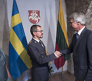 Naujojo &Scaron;vedijos gynybos ata&scaron;ė Lietuvai akreditacijos ceremonija
